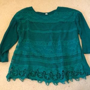 Crochet detail shirt